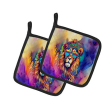Load image into Gallery viewer, Hippie Animal Lion Pot Holders - Set of 2 Decorative Kitchen Helpers | Made in the USA