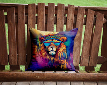 Load image into Gallery viewer, Hippie Animal Lion Throw Pillow - 14x14 Decorative Pillow – Art for Your Home &amp; Patio