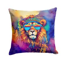 Load image into Gallery viewer, Hippie Animal Lion Throw Pillow - 14x14 Decorative Pillow – Art for Your Home &amp; Patio