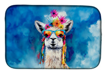 Load image into Gallery viewer, Hippie Animal Llama Dish Drying Mat