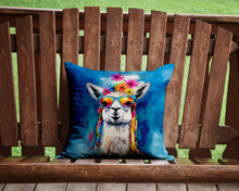 Load image into Gallery viewer, Hippie Animal Llama Throw Pillow - 14x14 Decorative Pillow – Art for Your Home &amp; Patio