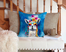 Load image into Gallery viewer, Hippie Animal Llama Throw Pillow - 14x14 Decorative Pillow – Art for Your Home &amp; Patio