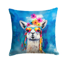 Load image into Gallery viewer, Hippie Animal Llama Throw Pillow - 14x14 Decorative Pillow – Art for Your Home &amp; Patio