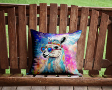 Load image into Gallery viewer, Hippie Animal Llama Throw Pillow - 14x14 Decorative Pillow – Art for Your Home &amp; Patio