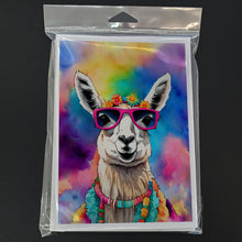 Load image into Gallery viewer, Hippie Animal Llama Greeting Cards - Blank Note Cards – 8-Pack of Artist-Designed Cards with Envelopes