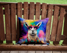 Load image into Gallery viewer, Hippie Animal Llama Throw Pillow - 14x14 Decorative Pillow – Art for Your Home &amp; Patio