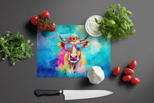 Load image into Gallery viewer, Hippie Animal Malvi Cow Glass Cutting Boards – Durable, Decorative Kitchen Art
