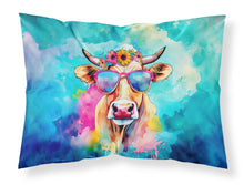 Load image into Gallery viewer, Hippie Animal Malvi Cow Standard Pillowcase – Artistic Decorative Front, White Back