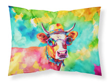 Load image into Gallery viewer, Hippie Animal Malvi Cow Standard Pillowcase – Artistic Decorative Front, White Back