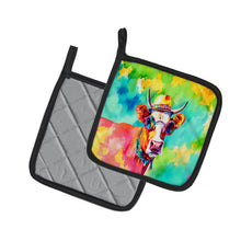 Load image into Gallery viewer, Hippie Animal Malvi Cow Pot Holders - Set of 2 Decorative Kitchen Helpers | Made in the USA