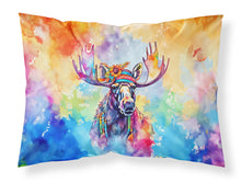 Load image into Gallery viewer, Hippie Animal Moose Standard Pillowcase – Artistic Decorative Front, White Back