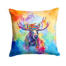 Load image into Gallery viewer, Hippie Animal Moose Throw Pillow - 14x14 Decorative Pillow – Art for Your Home &amp; Patio