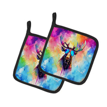 Load image into Gallery viewer, Hippie Animal Moose Pot Holders - Set of 2 Decorative Kitchen Helpers | Made in the USA