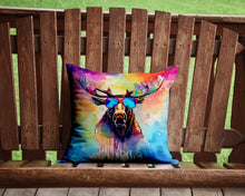 Load image into Gallery viewer, Hippie Animal Moose Throw Pillow - 14x14 Decorative Pillow – Art for Your Home &amp; Patio