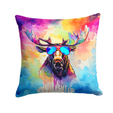 Load image into Gallery viewer, Hippie Animal Moose Throw Pillow - 14x14 Decorative Pillow – Art for Your Home &amp; Patio
