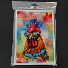 Load image into Gallery viewer, Hippie Animal Red Rooster Greeting Cards - Blank Note Cards – 8-Pack of Artist-Designed Cards with Envelopes