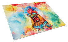 Load image into Gallery viewer, Hippie Animal Red Rooster Glass Cutting Boards – Durable, Decorative Kitchen Art