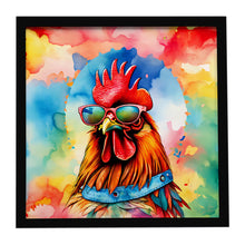 Load image into Gallery viewer, Hippie Animal Red Rooster Framed Metal Print