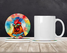 Load image into Gallery viewer, Hippie Animal Red Rooster Large Sandstone Coasters Pack of 4