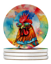 Load image into Gallery viewer, Hippie Animal Red Rooster Large Sandstone Coasters Pack of 4