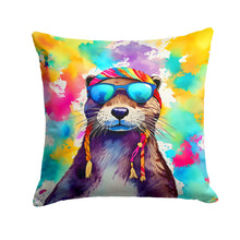 Load image into Gallery viewer, Hippie Animal Otter Throw Pillow - 14x14 Decorative Pillow – Art for Your Home &amp; Patio