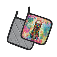 Load image into Gallery viewer, Hippie Animal Owl Pot Holders - Set of 2 Decorative Kitchen Helpers | Made in the USA