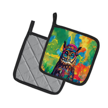 Load image into Gallery viewer, Hippie Animal Owl Pot Holders - Set of 2 Decorative Kitchen Helpers | Made in the USA