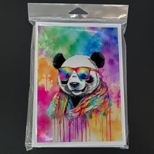 Load image into Gallery viewer, Hippie Animal Panda Greeting Cards - Blank Note Cards – 8-Pack of Artist-Designed Cards with Envelopes