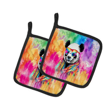 Load image into Gallery viewer, Hippie Animal Panda Pot Holders - Set of 2 Decorative Kitchen Helpers | Made in the USA
