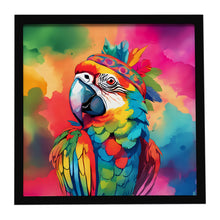 Load image into Gallery viewer, Hippie Animal Parrot Framed Metal Print