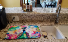 Load image into Gallery viewer, Hippie Animal Peacock Dish Drying Mat