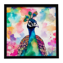 Load image into Gallery viewer, Hippie Animal Peacock Framed Metal Print