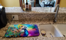 Load image into Gallery viewer, Hippie Animal Peacock Dish Drying Mat