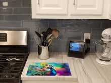 Load image into Gallery viewer, Hippie Animal Peacock Glass Cutting Boards – Durable, Decorative Kitchen Art