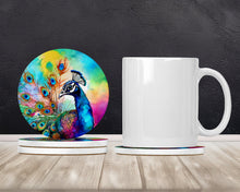 Load image into Gallery viewer, Hippie Animal Peacock Large Sandstone Coasters Pack of 4