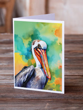 Load image into Gallery viewer, Hippie Animal Pelican Greeting Cards - Blank Note Cards – 8-Pack of Artist-Designed Cards with Envelopes