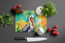 Load image into Gallery viewer, Hippie Animal Pelican Glass Cutting Boards – Durable, Decorative Kitchen Art