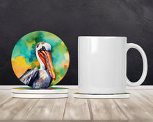 Load image into Gallery viewer, Hippie Animal Pelican Large Sandstone Coasters Pack of 4