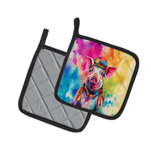 Load image into Gallery viewer, Hippie Animal Pig Pot Holders - Set of 2 Decorative Kitchen Helpers | Made in the USA