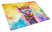 Load image into Gallery viewer, Hippie Animal Pig Glass Cutting Boards – Durable, Decorative Kitchen Art