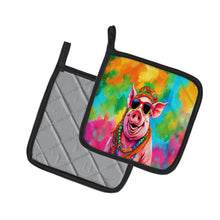 Load image into Gallery viewer, Hippie Animal Pig Pot Holders - Set of 2 Decorative Kitchen Helpers | Made in the USA