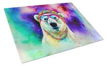Load image into Gallery viewer, Hippie Animal Polar Bear Glass Cutting Boards – Durable, Decorative Kitchen Art
