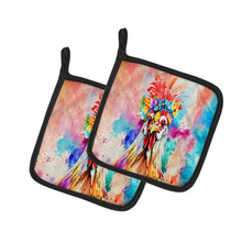 Load image into Gallery viewer, Hippie Animal Polish Poland Rooster Pot Holders - Set of 2 Decorative Kitchen Helpers | Made in the USA