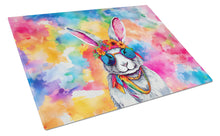 Load image into Gallery viewer, Hippie Animal Rabbit Glass Cutting Boards – Durable, Decorative Kitchen Art