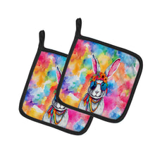 Load image into Gallery viewer, Hippie Animal Rabbit Pot Holders - Set of 2 Decorative Kitchen Helpers | Made in the USA