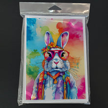 Load image into Gallery viewer, Hippie Animal Rabbit Greeting Cards - Blank Note Cards – 8-Pack of Artist-Designed Cards with Envelopes