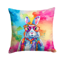 Load image into Gallery viewer, Hippie Animal Rabbit Throw Pillow - 14x14 Decorative Pillow – Art for Your Home &amp; Patio