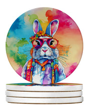 Load image into Gallery viewer, Hippie Animal Rabbit Large Sandstone Coasters Pack of 4