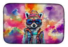 Load image into Gallery viewer, Hippie Animal Raccoon Dish Drying Mat
