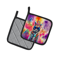 Load image into Gallery viewer, Hippie Animal Raccoon Pot Holders - Set of 2 Decorative Kitchen Helpers | Made in the USA